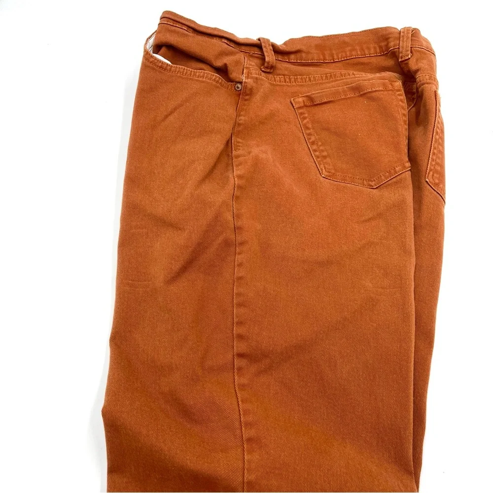 Gloria Vanderbilt Amanda High Rise Straight Leg Rust Denim Jeans Size 16 - Picture 6 of 14